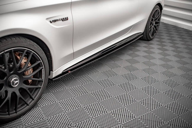 Maxton sideskørter til Mercedes-AMG C 63AMG Coupe C205 Facelift – blank sort – billede 1 af 4