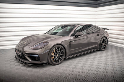 Maxton Side Skirts Diffusers Porsche Panamera E-Hybrid 971 - Gloss Black