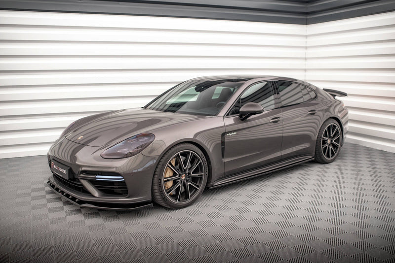 Maxton Side Skirts Diffusers Porsche Panamera E-Hybrid 971 - Gloss Black