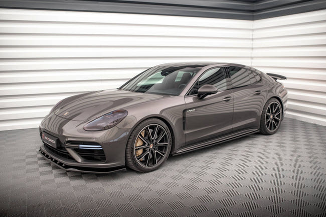 Maxton Side Skirts Diffusers Porsche Panamera E-Hybrid 971 - Gloss Black