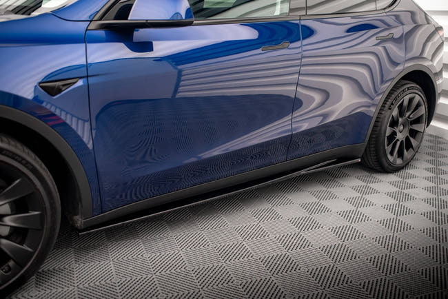 Maxton Side Skirts Diffusers V.1 Tesla Model Y - Gloss Black