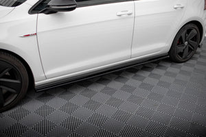 Maxton sideskørter til Volkswagen Golf GTI / GTD Mk7 / Mk7 Facelift (wide) – blank sort – billede 1 af 5