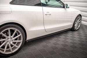 Maxton Side Skirts Diffusers V.2 Audi A5 / A5 S-Line / S5 Coupe 8T - Gloss Black