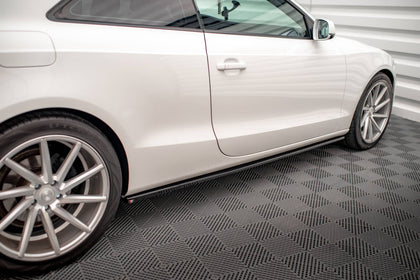 Maxton Side Skirts Diffusers V.2 Audi A5 / A5 S-Line / S5 Coupe 8T - Gloss Black