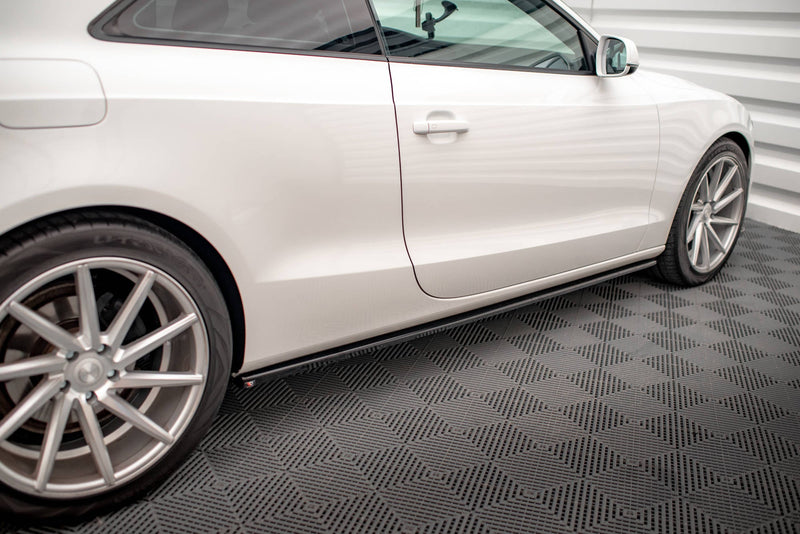 Maxton Side Skirts Diffusers V.2 Audi A5 / A5 S-Line / S5 Coupe 8T - Gloss Black