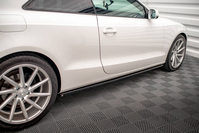 Maxton Side Skirts Diffusers V.2 Audi A5 / A5 S-Line / S5 Coupe 8T - Gloss Black