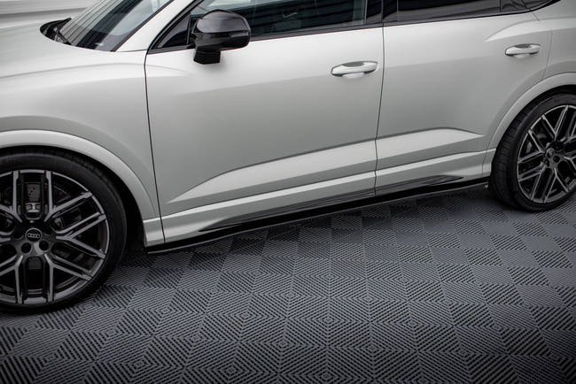 Maxton Side Skirts Diffusers Audi RSq3 F3 - Gloss Black