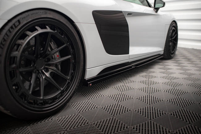 Maxton Side Skirts Diffusers V.2 Audi R8 Mk2 Facelift - Gloss Black