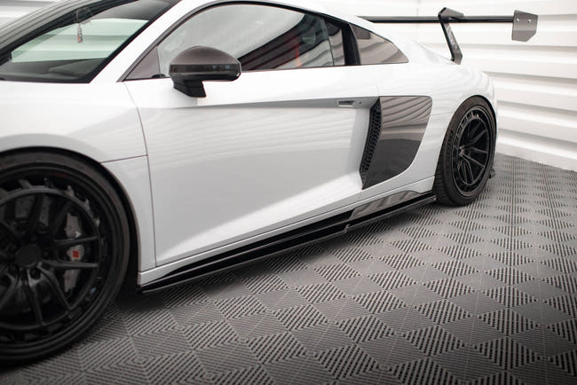 Maxton Side Skirts Diffusers V.2 Audi R8 Mk2 Facelift - Gloss Black