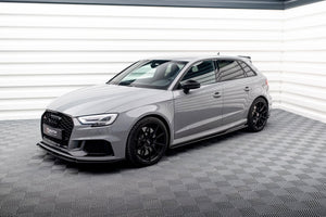 Maxton sideskørter til Audi RS3 8V Sportback Facelift – blank sort – billede 3 af 5