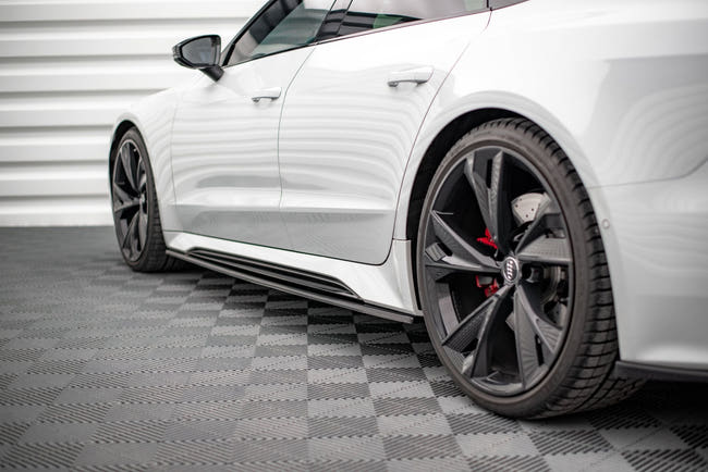 Maxton Side Skirts Diffusers V.2 Audi RS6 C8 / RS7 C8 - Gloss Black