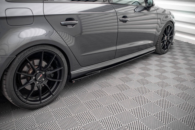 Maxton sideskørter til Audi S3 / A3 S-Line Sportback 8V / 8V Facelift – blank sort – billede 1 af 5