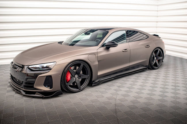 Maxton Side Skirts Diffusers V.2 Audi E-Tron Gt / RS Gt Mk1 - Gloss Black