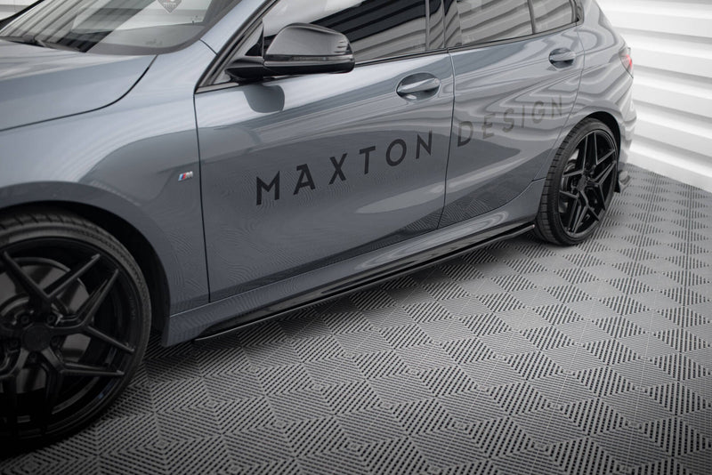 Maxton sideskørter til BMW 1 M-Pack / M135i / 128ti – blank sort – billede 1 af 4