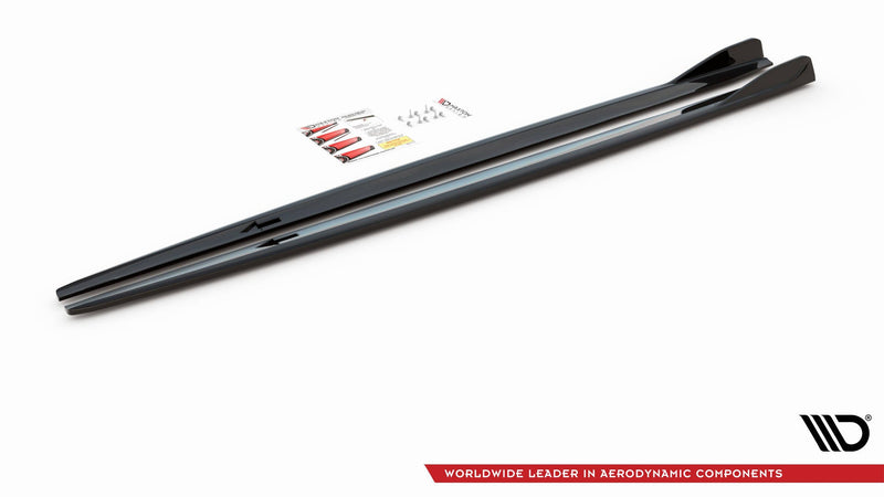 Maxton sideskørter til BMW 2 Gran Coupe M-Pack / M235i F44 – blank sort – billede 3 af 4