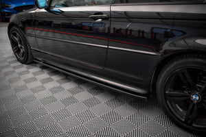 Maxton sideskørter til BMW 3 Coupe M-Pack E46 – blank sort – billede 3 af 6