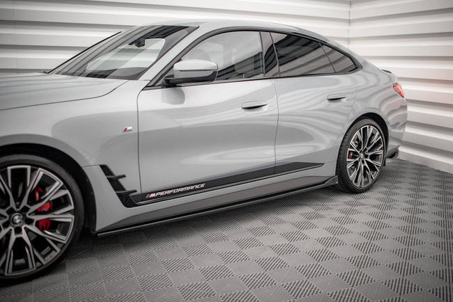 Maxton Side Skirts Diffusers V.2 BMW 4 Gran Coupe M-Pack G26 - Gloss Black
