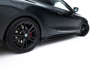 Maxton sideskørter til BMW 4 M-Pack / M440i G22 / G23 / G22 Facelift / G23 Facelift – blank sort – billede 4 af 6