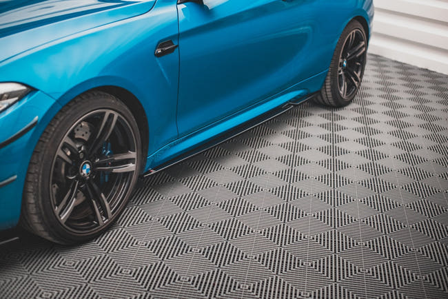 Maxton Side Skirts Diffusers V.2 BMW M2 F87 - Gloss Black