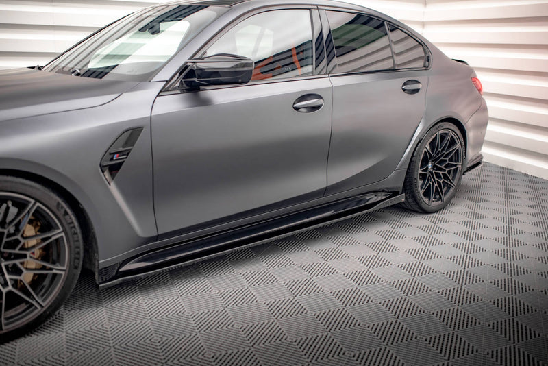 Maxton sideskørter til BMW M3 Sedan / Touring G80 / G81 – blank sort – billede 1 af 6