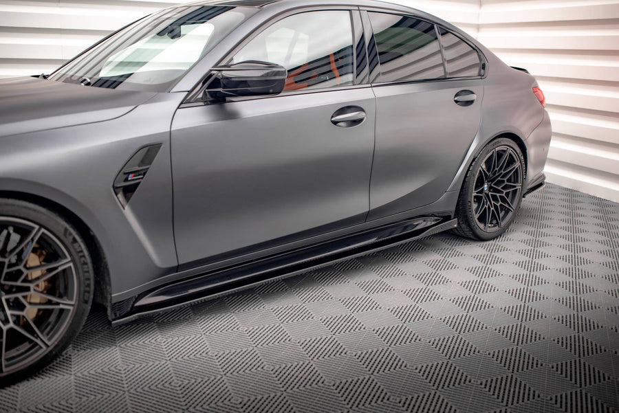 Maxton sideskørter til BMW M3 Sedan / Touring G80 / G81 – blank sort – billede 1 af 6