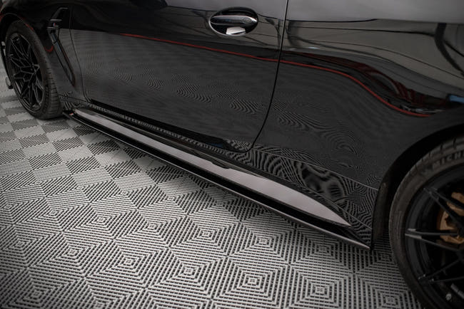 Maxton Side Skirts Diffusers V.2 BMW M4 G82 - Gloss Black
