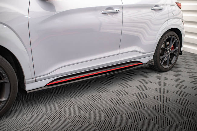 Maxton Side Skirts Diffusers V.2 Hyundai Kona N Mk1 - Gloss Black