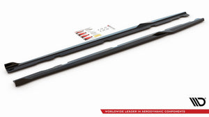Maxton Side Skirts Diffusers V.2 Mercedes-Amg C 63Amg Coupe C205 Facelift - Gloss Black