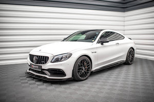 Maxton Side Skirts Diffusers V.2 Mercedes-Amg C 63Amg Coupe C205 Facelift - Gloss Black