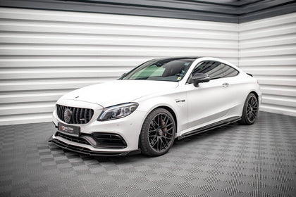 Maxton Side Skirts Diffusers V.2 Mercedes-Amg C 63Amg Coupe C205 Facelift - Gloss Black