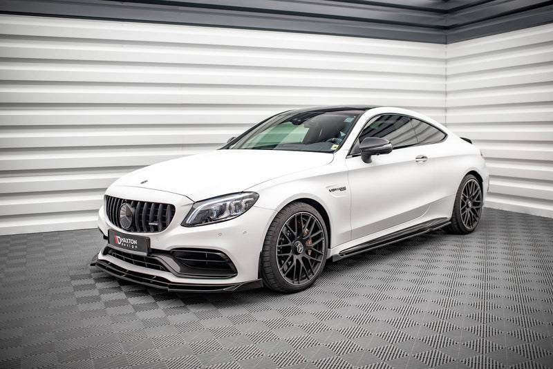 Maxton Side Skirts Diffusers V.2 Mercedes-Amg C 63Amg Coupe C205 Facelift - Gloss Black