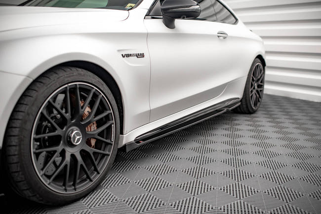 Maxton sideskørter til Mercedes-AMG C 63AMG Coupe C205 Facelift – blank sort – billede 1 af 4