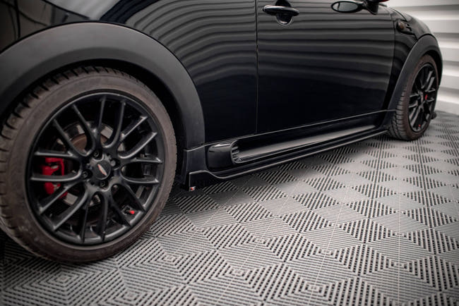Maxton Side Skirts Diffusers V.2 Mini Cooper John Cooper Works R56 - Gloss Black
