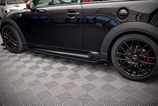 Maxton Side Skirts Diffusers V.2 Mini Cooper John Cooper Works R56 - Gloss Black