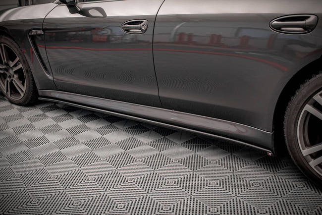 Maxton Side Skirts Diffusers V.2 Porsche Panamera / Panamera Diesel / Panamera Turbo 970 - Gloss Black