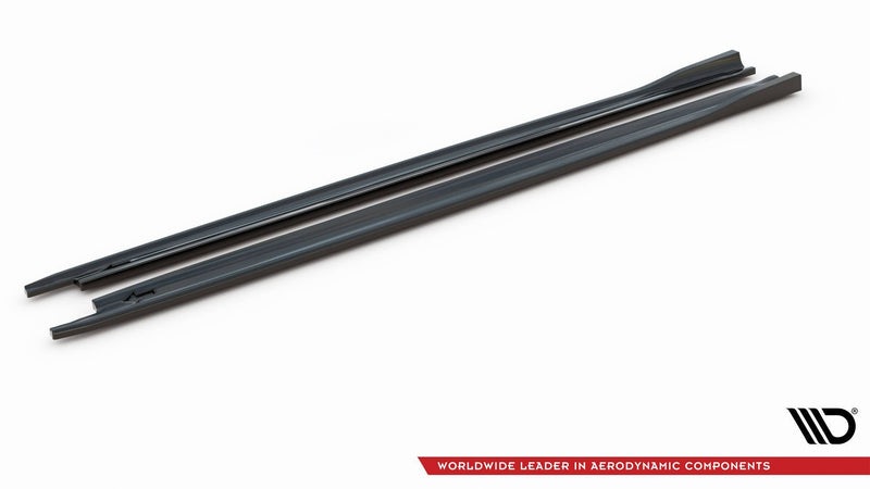 Maxton sideskørter til Skoda Octavia RS Liftback / Combi Mk4 Facelift – blank sort – billede 4 af 6