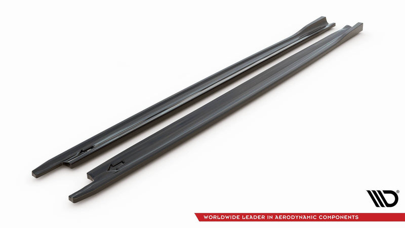 Maxton sideskørter til Skoda Octavia RS Liftback / Combi Mk4 Facelift – blank sort – billede 5 af 6