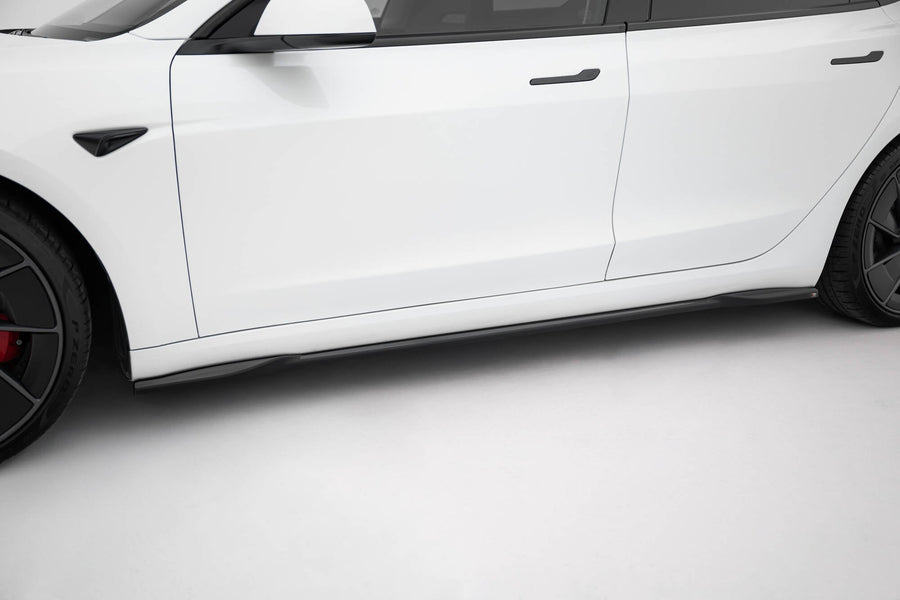 Maxton Side Skirts Diffusers V.2 Tesla Model 3 Performance Mk1 Facelift