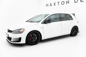 Maxton sideskørter til Volkswagen Golf GTI / GTD Mk7 / Mk7 Facelift (narrow) – blank sort – billede 2 af 5