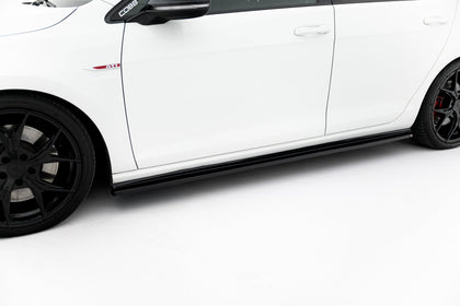 Maxton sideskørter til Volkswagen Golf GTI / GTD Mk7 / Mk7 Facelift (narrow) – blank sort – billede 1 af 5