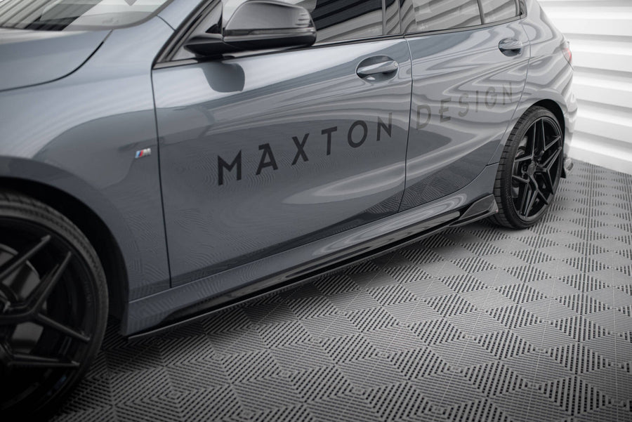 Maxton sideskørter til BMW 1 M-Pack/ M135i / 128ti F40 – blank sort – billede 1 af 7