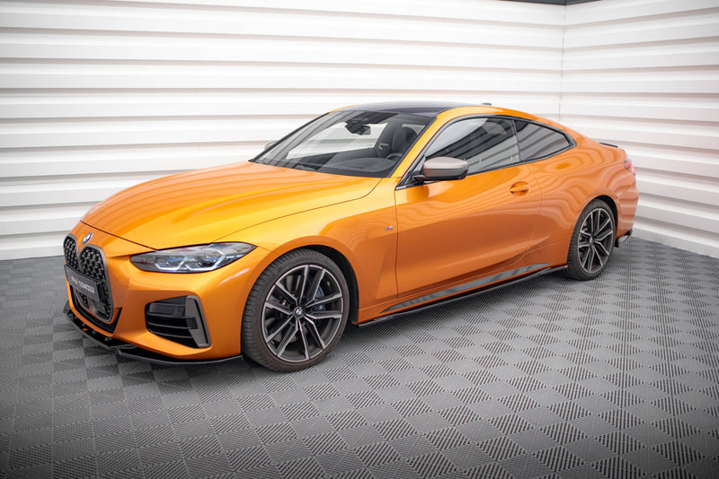 Maxton sideskørter til BMW 4 M-Pack / M440i G22 / G23 / G22 Facelift / G23 Facelift – blank sort – billede 4 af 6