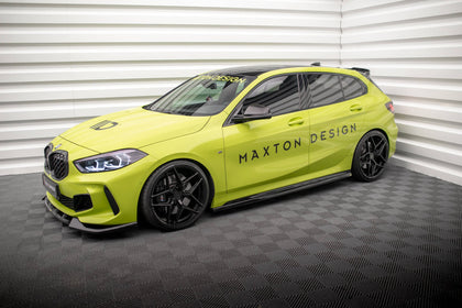 Maxton Side Skirts Diffusers V.4 For BMW 1 F40 M-Pack/ M135I  - Gloss Black