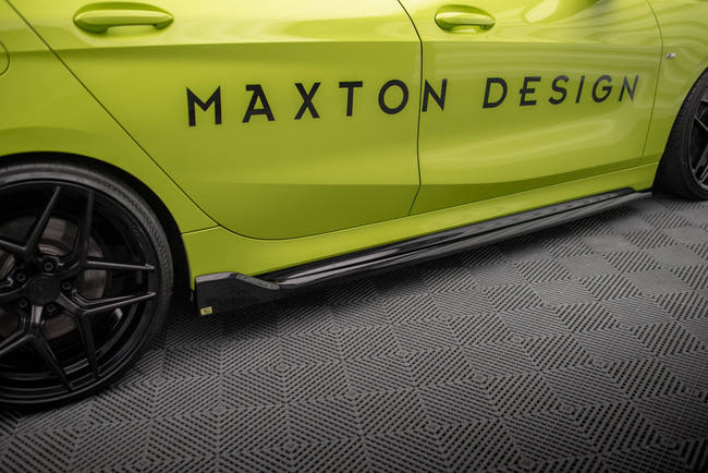 Maxton Side Skirts Diffusers V.5 For BMW 1 F40 M-Pack/ M135I  - Gloss Black