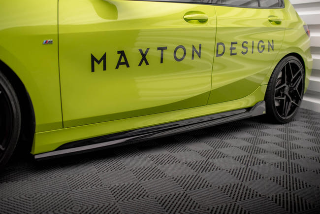 Maxton Side Skirts Diffusers V.5 For BMW 1 F40 M-Pack/ M135I  - Gloss Black