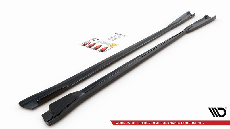 Maxton sideskørter til Volkswagen Arteon R/ R-Line Sedan / Shooting Brake Mk1 Facelift – blank sort – billede 4 af 4