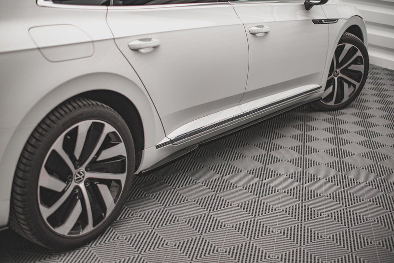 Maxton sideskørter til Volkswagen Arteon R/ R-Line Sedan / Shooting Brake Mk1 Facelift – blank sort – billede 1 af 4