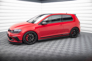 Maxton Side Skirts Diffusers VW Golf Mk7 Gti Clubsport - Gloss Black