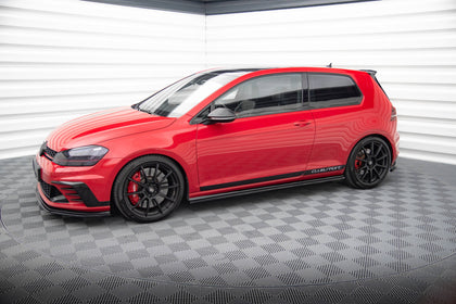 Maxton Side Skirts Diffusers VW Golf Mk7 Gti Clubsport - Gloss Black