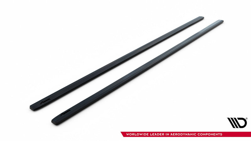 Maxton Side Skirts Diffusers VW Golf Mk7 Gti Clubsport - Gloss Black